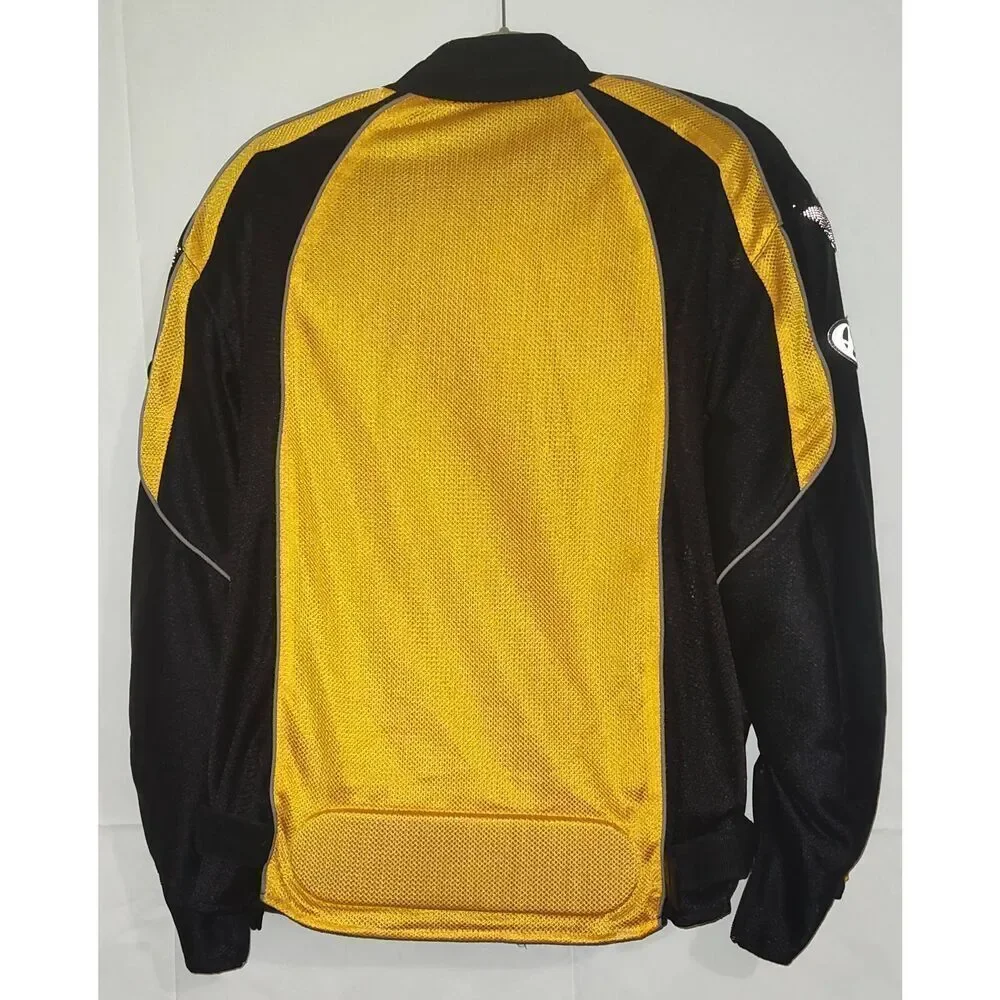 AGVSPORT AGV Mesh Sport Motorcyle Jacket with Arm/back Armor Size 3XL Black Yell